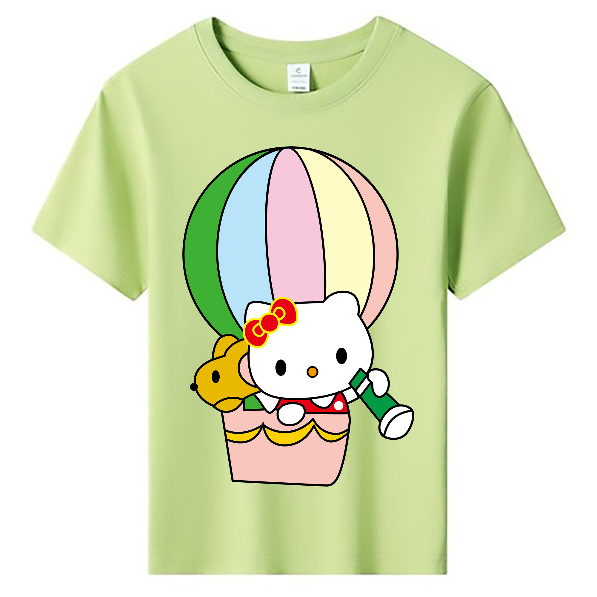 （画像用） Hello Kitty ハローキティ 綿100％キッズTシャツ（フロントプリント）